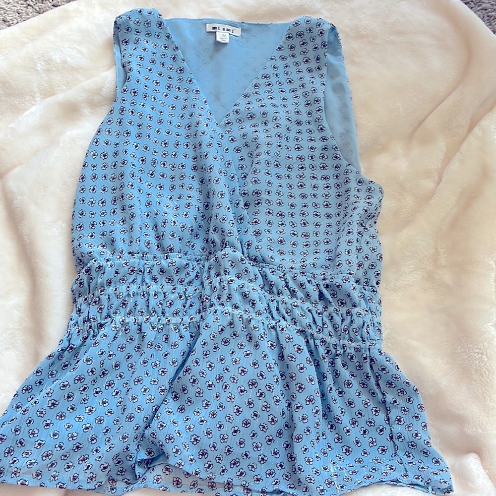 Synched waist tank top